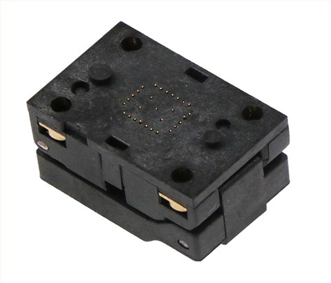 QFN24pin-0.6mm-5x6mm塑胶翻盖芯片探针老化座