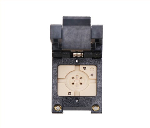 DFN10pin-0.4mm-1.8x2.1mm塑胶翻盖探针芯片老化座