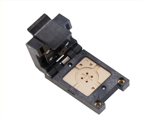 DFN10pin-0.4mm-1.8x2.1mm塑胶翻盖探针芯片老化座