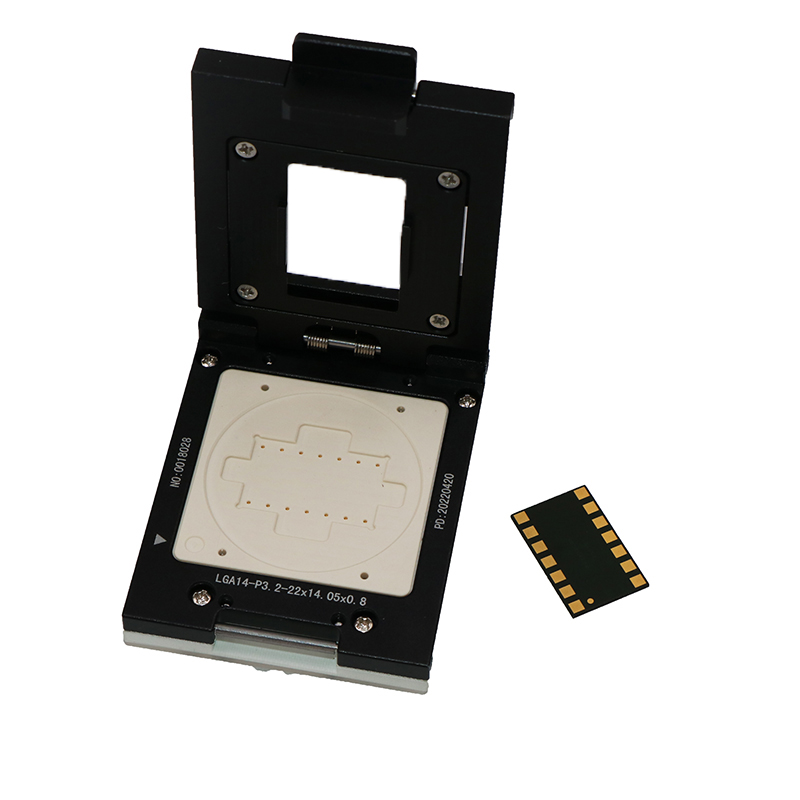 LGA14pin封装芯片合金翻盖探针测试座