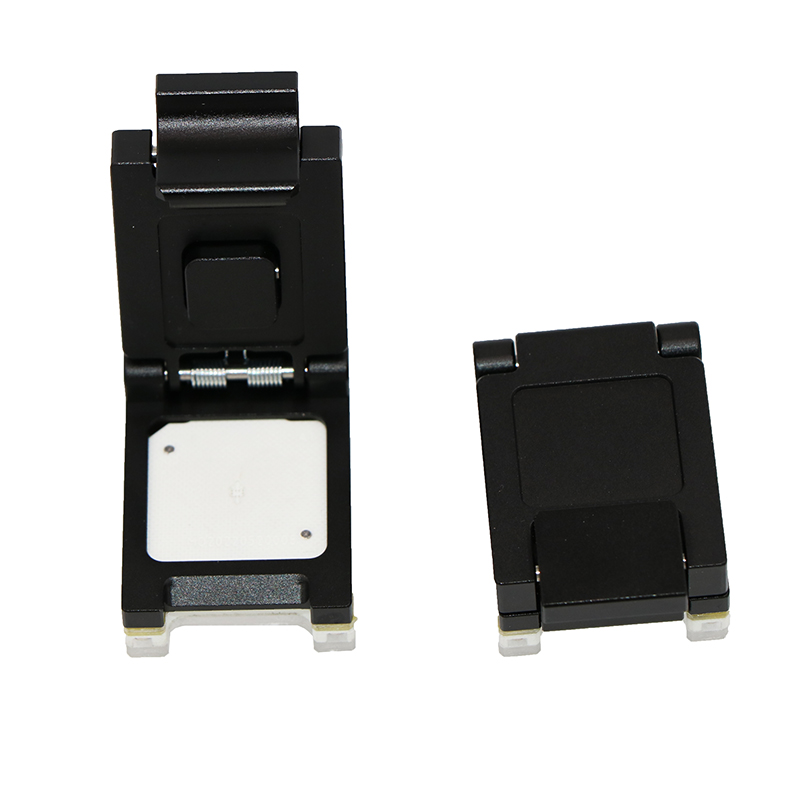 定制DFN10烧录座老化夹具0.4mm间距测试座尺寸1.1×1.5mm