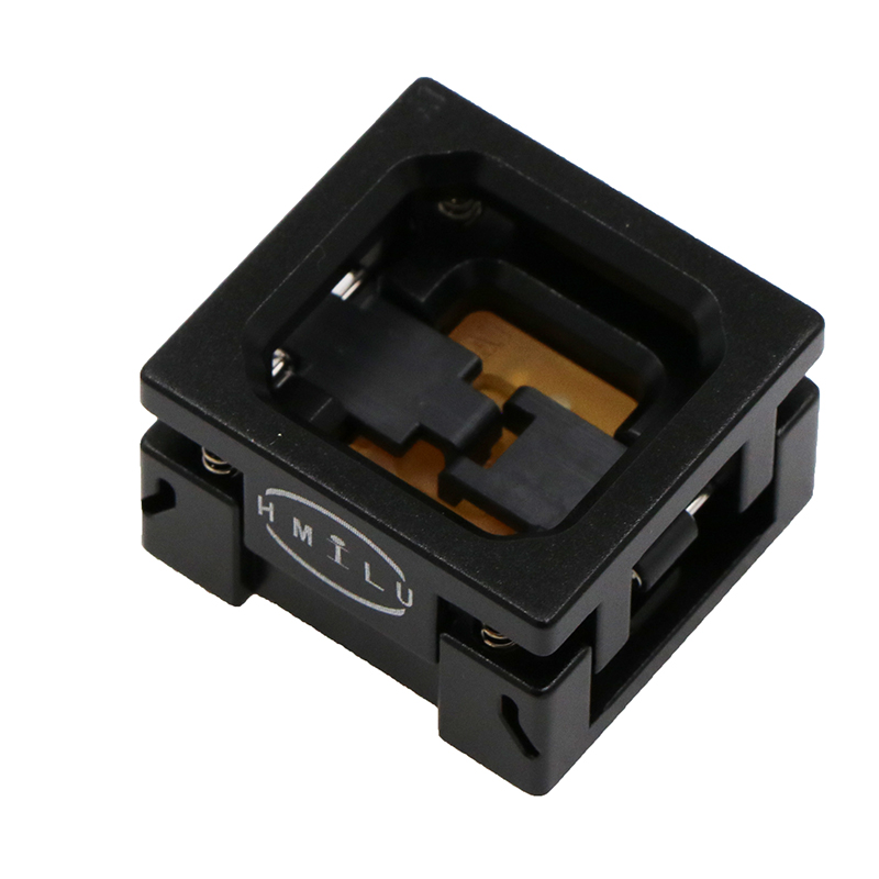 定制DFN8pin-0.5mm-1.2x2.0mm封装芯片下压合金顶窗式测试座
